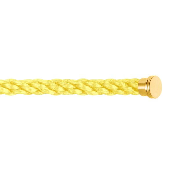 Fred Force 10 Fluorescent Yellow large model cable in yellow gold plated steel