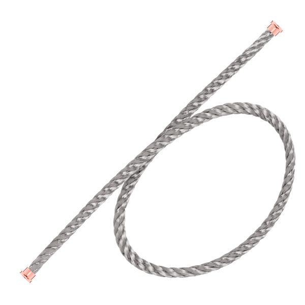 Câble Fred Force 10 double tour grand modèle en acier et plaqué or rose 6B0215