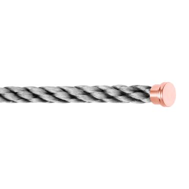 Câble Fred Force 10 double tour grand modèle en acier et plaqué or rose 6B0215