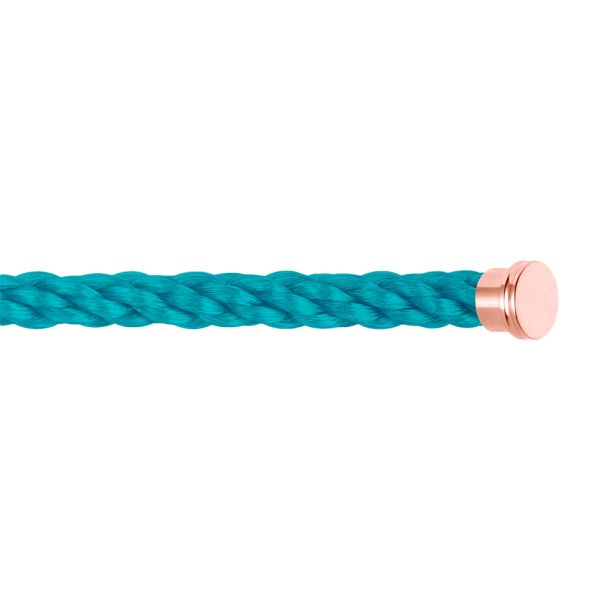 Fred Force 10 Turquoise medium model cable in rose gold plated steel