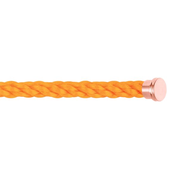 Fred Force 10 Fluorescent Orange large model cable in rose gold plated steel