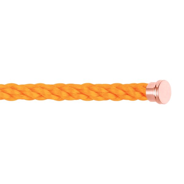 Fred Force 10 Fluorescent Orange large model cable in rose gold plated steel