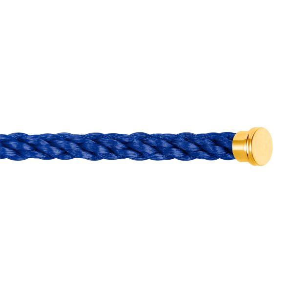 Fred Force 10 Indigo Blue large model cable in yellow gold plated steel