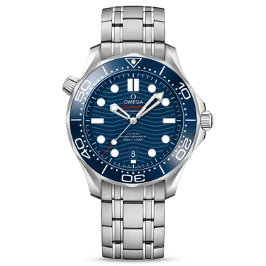 Montre Omega Seamaster Diver 300m Co-Axial Master Chronometer cadran bleu bracelet acier 42 mm - SOLDAT PL