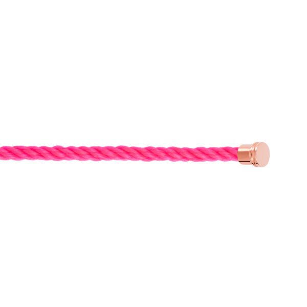 Fred Force 10 Fluorescent Pink medium model cable in rose gold plated steel