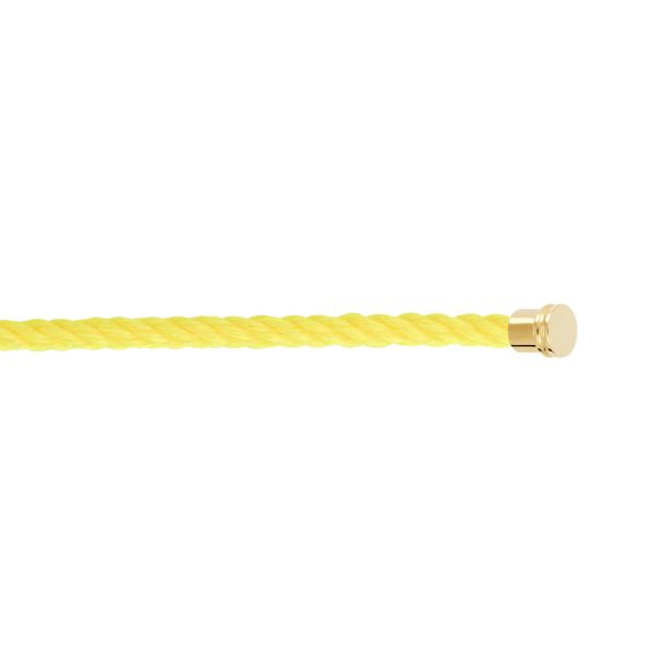 Fred Force 10 Fluorescent Yellow medium model cable in yellow gold plated steel