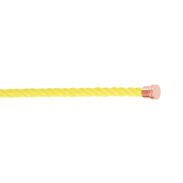 Fred Force 10 Fluorescent Yellow medium model cable in rose gold plated steel