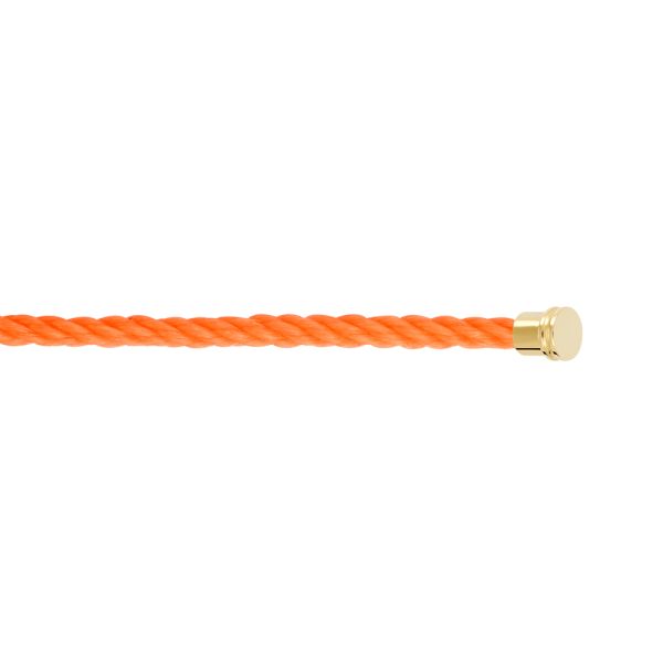 Fred Force 10 Fluorescent Orange medium model cable in yellow gold plated steel