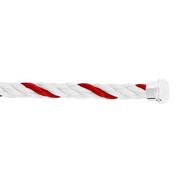 Fred Force 10 Red and White Emblem large model cable in steel