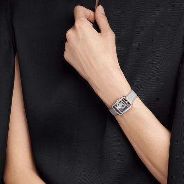 Montre femme digitale noire écran diamant relief bracelet or love noeud