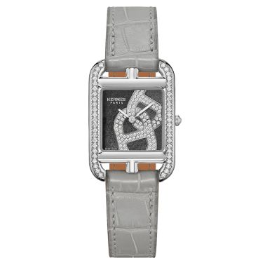 Montre HERMÈS Cape Cod Chaîne D'Ancre Joaillier Petit Modèle quartz cadran en obsidienne 31 mm W054715WW00