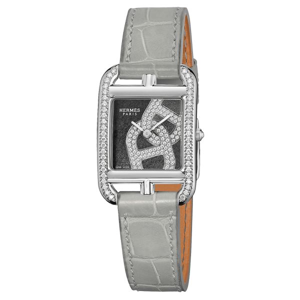 Cadran De Montre Plat Carré Gris – 25.55 Mm – Horlogerie METAL DECOR – Neuf Sans Boîte