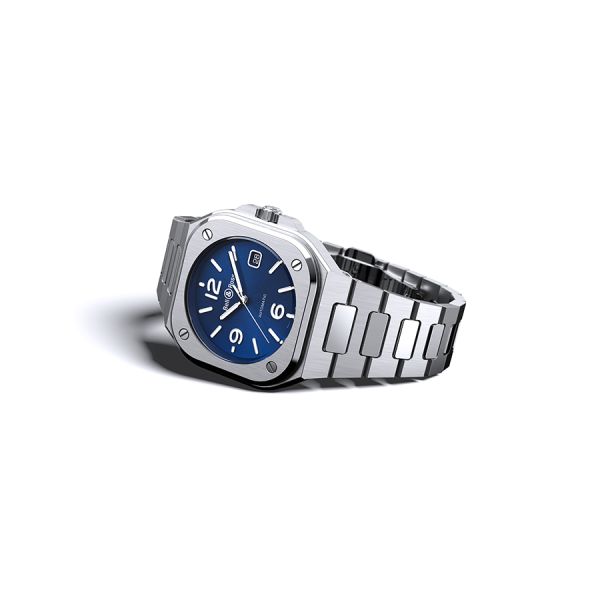 Bell & Ross BR 05 automatic blue dial steel bracelet 40 mm