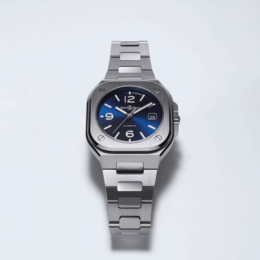 Montre Bell & Ross BR 05 automatique cadran bleu bracelet acier 40 mm