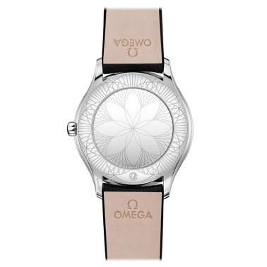 Montre Omega De Ville Trésor quartz cadran nacre blanche bracelet tissu noir 36 mm - SITE1