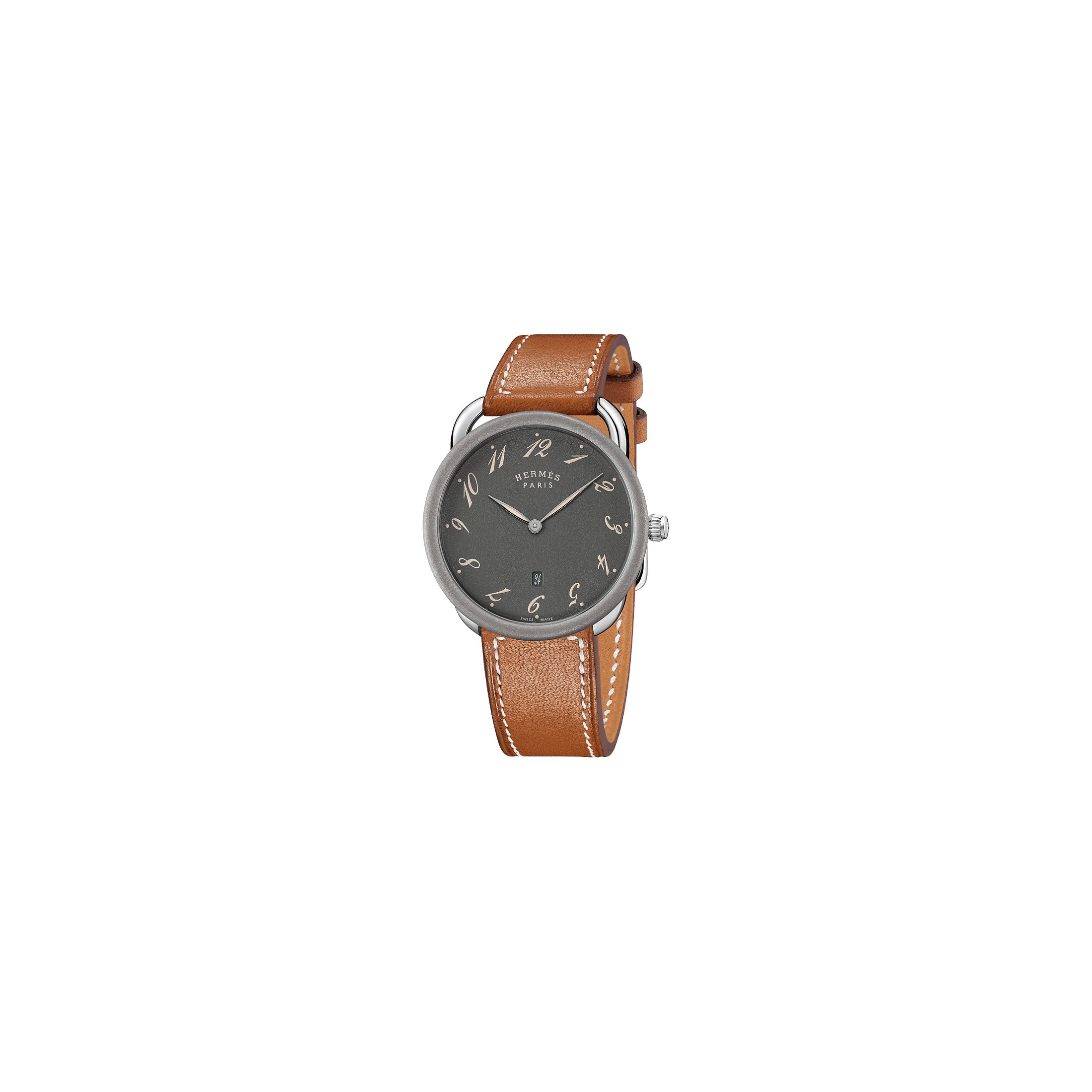 Montre HERMÈS Arceau 78 Grand Modèle quartz 40 mm W047360WW00 - Lepage