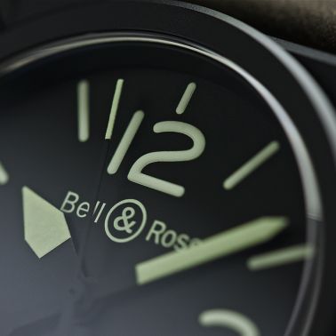 Bell & Ross BR 03-92 Nightlum automatic ceramic black dial leather strap 42 mm
