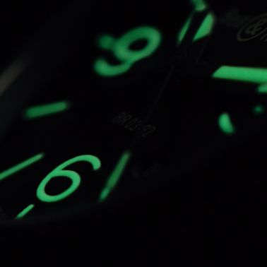 Bell & Ross BR 03-92 Nightlum automatic ceramic black dial leather strap 42 mm