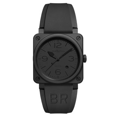 Montre Bell & Ross BR 03-92 Phantom céramique automatique cadran noir bracelet caoutchouc 42 mm