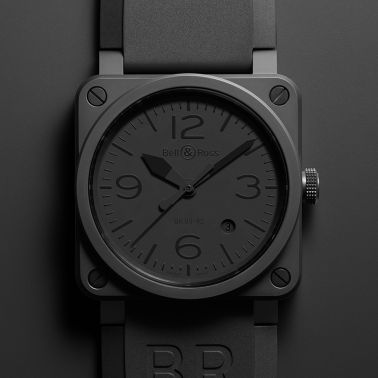 Bell & Ross BR 03-92 Phantom automatic ceramic black dial rubber strap 42 mm