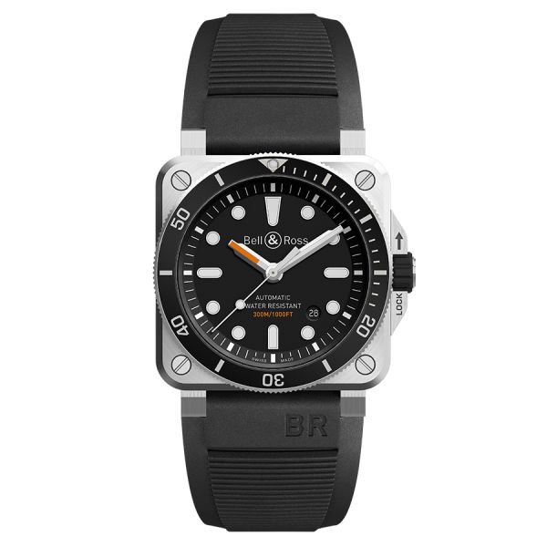 Bell & Ross BR 03-92 Diver automatic black dial rubber strap 42 mm