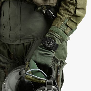 Bell & Ross BR 03-94 Black Matte ceramic automatic chrono black dial rubber strap 42 mm