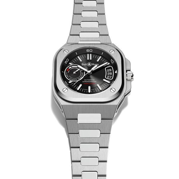Bell & Ross BR-X5 Black Steel automatic black dial steel bracelet 41 mm