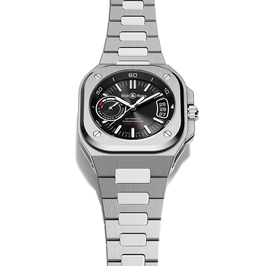 Bell & Ross BR-X5 Black Steel automatic black dial steel bracelet 41 mm