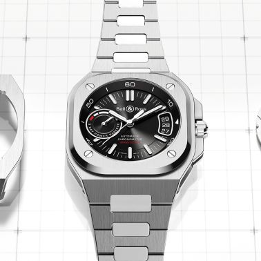 Bell & Ross BR-X5 Black Steel automatic black dial steel bracelet 41 mm