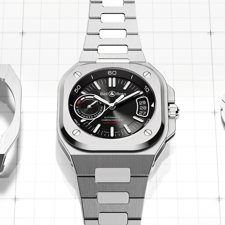 Bell & Ross BR-X5 Black Steel automatic black dial steel bracelet 41 mm