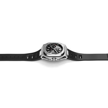 Montre Bell & Ross BR-X5 Black Steel automatique cadran noir bracelet caoutchouc 41 mm