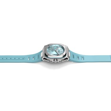 Bell & Ross BR-X5 Ice Blue Steel automatic glacier blue dial rubber strap 41 mm