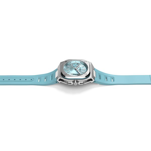Bell & Ross BR-X5 Ice Blue Steel automatic glacier blue dial rubber strap 41 mm