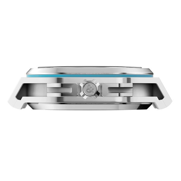 Montre Bell & Ross BR-X5 Ice Blue Steel automatique cadran bleu glacier bracelet caoutchouc 41 mm