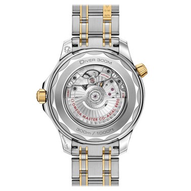 Montre Omega Seamaster Diver 300m Co-Axial Master Chronometer cadran bleu bracelet acier et or 42 mm - SITE1