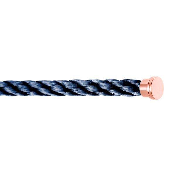 Fred Force 10 Blue Jean large model double turn cable in rose gold plated steel