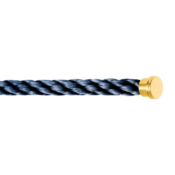 Fred Force 10 Blue Jean large model cable in yellow gold plated steel