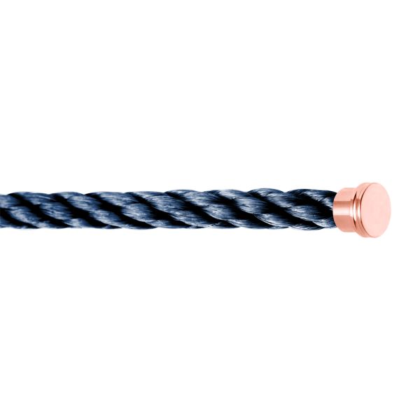 Fred Force 10 Blue Jean large model cable in rose gold plated steel