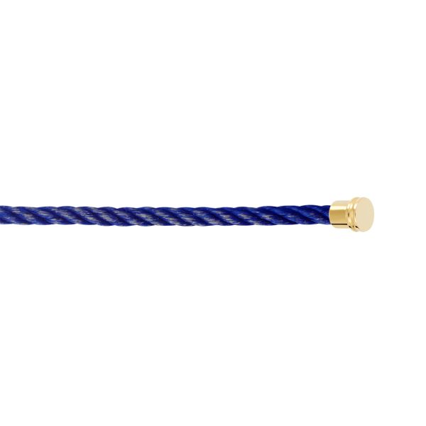 Câble Fred Force 10 Bleu Jean moyen modèle en acier plaqué or jaune 6B1066