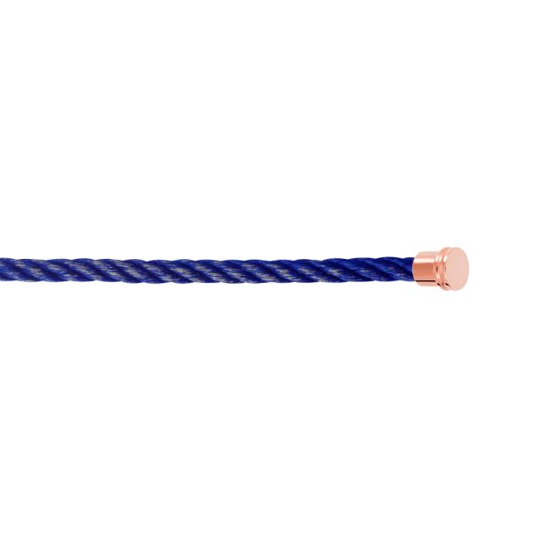 Câble Fred Force 10 Bleu Jean moyen modèle en acier plaqué or rose 6B1067