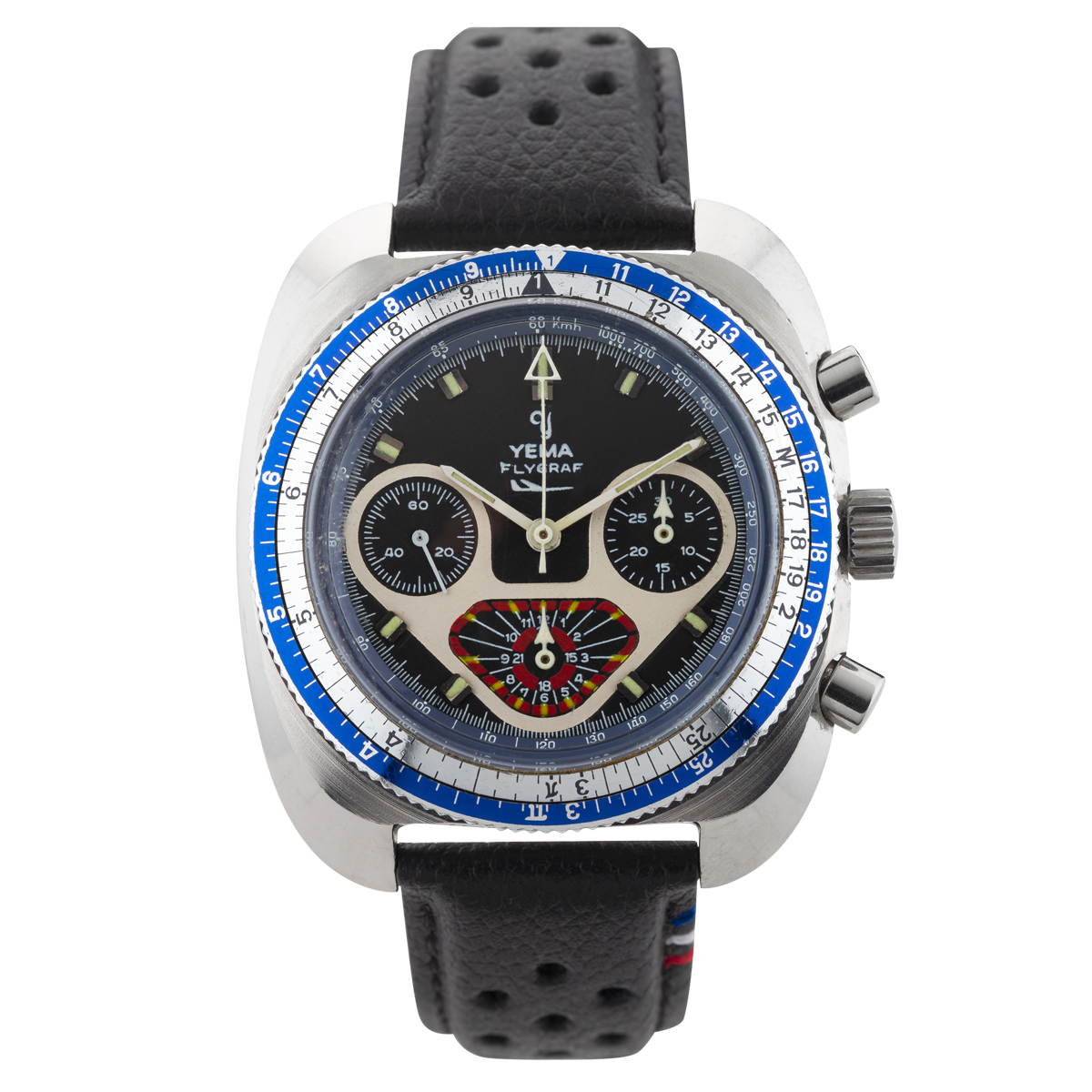 Vintage watche Yema Flygraf Chronograph Valjoux 7736 circa 1970 Lepage