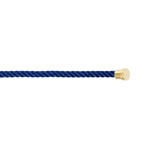 Fred Force 10 Navy Blue medium model cable in yellow gold plated steel