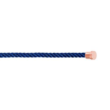 Fred Force 10 Navy Blue medium model cable in rose gold plated steel