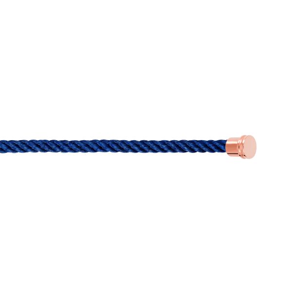 Fred Force 10 Navy Blue medium model cable in rose gold plated steel