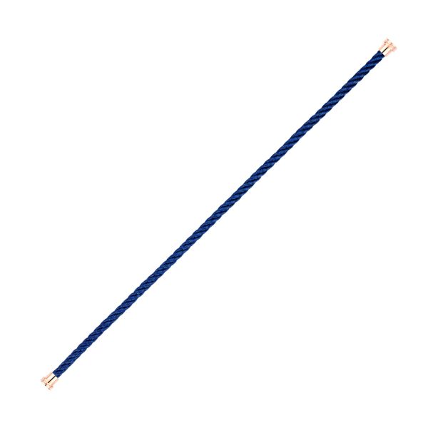 Fred Force 10 Navy Blue medium model cable in rose gold plated steel