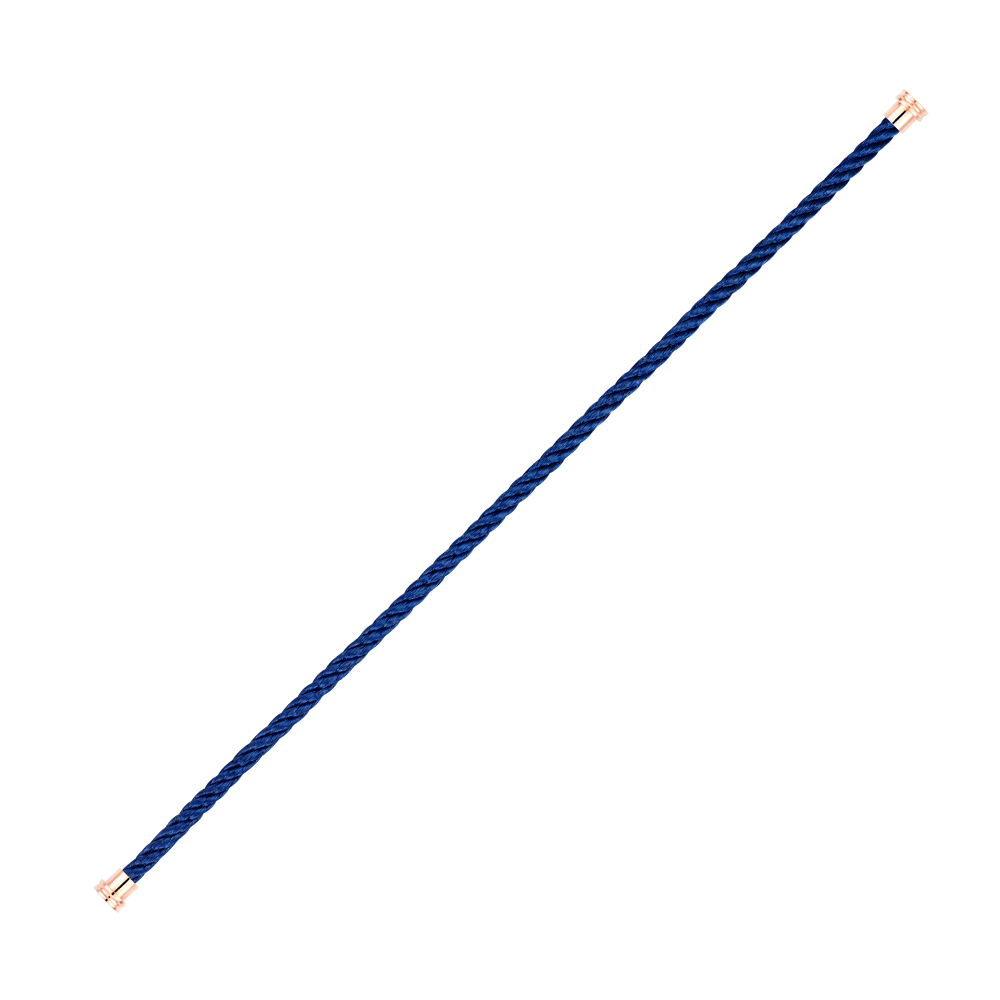 Fred Force 10 Navy Blue medium model cable in rose gold plated steel