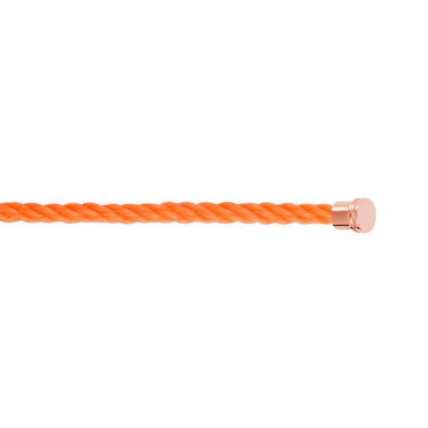 Fred Force 10 Fluorescent Orange medium model cable in rose gold plated steel
