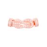 Boucle Fred Chance Infinie moyen modèle en or rose et pavage diamants 0B0111