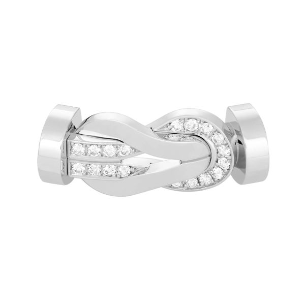 Fred Chance Infinie buckle large model in 18k white gold and diamonds