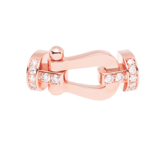 Fred Force 10 large model buckle in rose gold and diamonds
